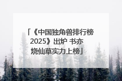 《中国独角兽排行榜2025》出炉 书亦烧仙草实力上榜