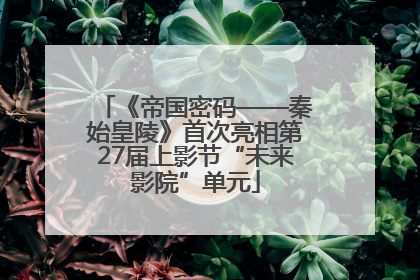 《帝国密码——秦始皇陵》首次亮相第27届上影节“未来影院”单元