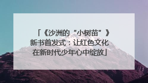 《沙洲的“小树苗”》新书首发式：让红色文化在新时代少年心中绽放