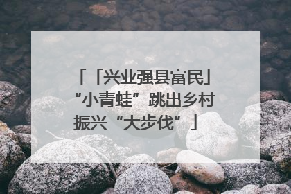 「兴业强县富民」“小青蛙”跳出乡村振兴“大步伐”