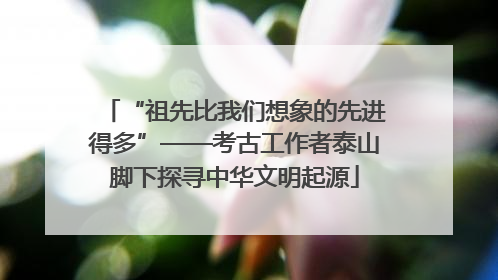 “祖先比我们想象的先进得多”——考古工作者泰山脚下探寻中华文明起源