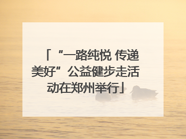 “一路纯悦 传递美好”公益健步走活动在郑州举行