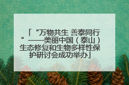“万物共生 善泰同行”——美丽中国（泰山）生态修复和生物多样性保护研讨会成功举办