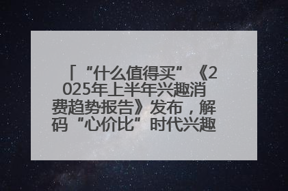 “什么值得买”《2025年上半年兴趣消费趋势报告》发布，解码“心价比”时代兴趣消费新范式