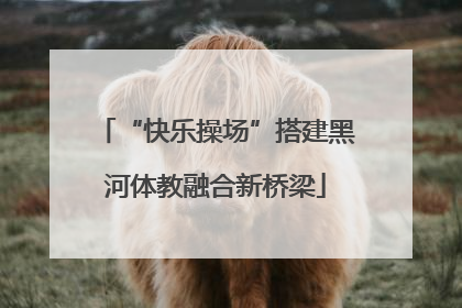 “快乐操场”搭建黑河体教融合新桥梁