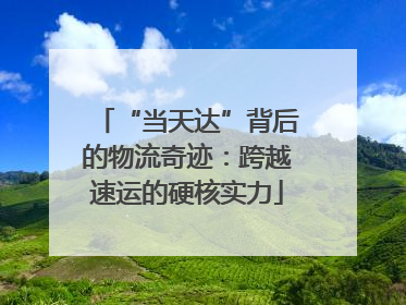 “当天达”背后的物流奇迹：跨越速运的硬核实力