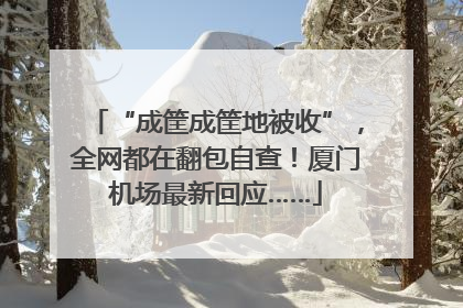 “成筐成筐地被收”，全网都在翻包自查！厦门机场最新回应……