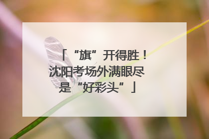 “旗”开得胜！沈阳考场外满眼尽是“好彩头”