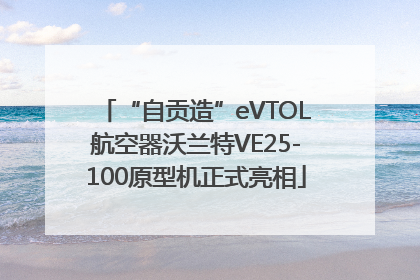 “自贡造”eVTOL航空器沃兰特VE25-100原型机正式亮相