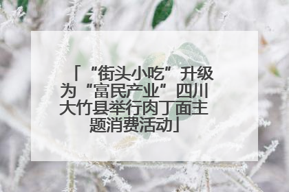 “街头小吃”升级为“富民产业”四川大竹县举行肉丁面主题消费活动