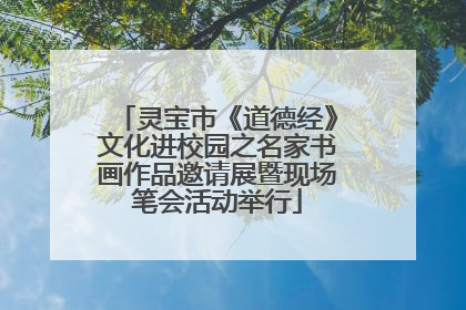 灵宝市《道德经》文化进校园之名家书画作品邀请展暨现场笔会活动举行
