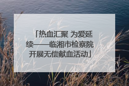 热血汇聚 为爱延续——临湘市检察院开展无偿献血活动