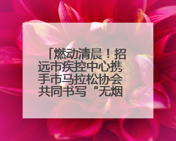 燃动清晨！招远市疾控中心携手市马拉松协会共同书写“无烟宣言”