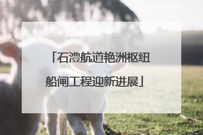 石澧航道艳洲枢纽船闸工程迎新进展