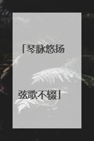 琴脉悠扬 弦歌不辍