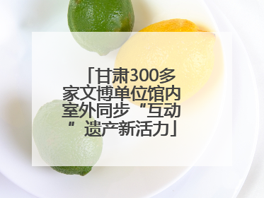甘肃300多家文博单位馆内室外同步“互动”遗产新活力