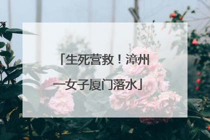 生死营救！漳州一女子厦门落水