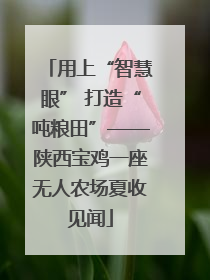 用上“智慧眼” 打造“吨粮田”——陕西宝鸡一座无人农场夏收见闻