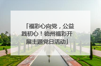 福彩心向党，公益践初心！德州福彩开展主题党日活动