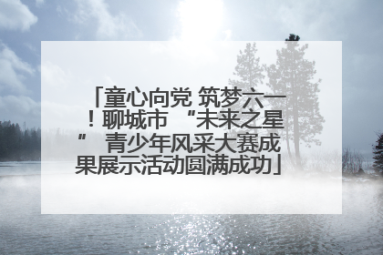 童心向党 筑梦六一！聊城市 “未来之星” 青少年风采大赛成果展示活动圆满成功