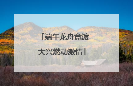 端午龙舟竞渡 大兴燃动激情