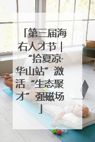 第三届海右人才节｜“拾夏凉·华山站”激活“生态聚才”强磁场