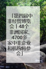 第四届中非经贸博览会丨48个非洲国家、4700多家中非企业和机构将参会