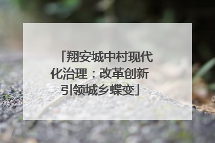 翔安城中村现代化治理：改革创新引领城乡蝶变