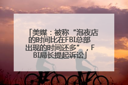 美媒：被称“泡夜店的时间比在FBI总部出现的时间还多”，FBI局长提起诉讼