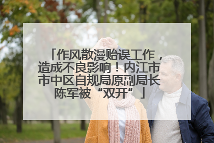 作风散漫贻误工作，造成不良影响！内江市市中区自规局原副局长陈军被“双开”