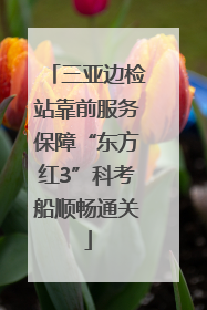 三亚边检站靠前服务保障“东方红3”科考船顺畅通关