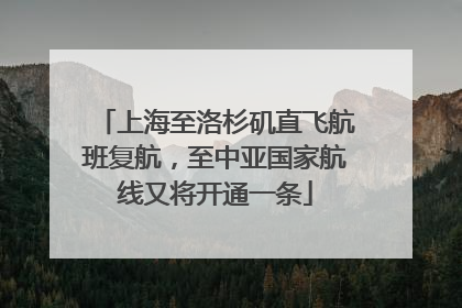 上海至洛杉矶直飞航班复航，至中亚国家航线又将开通一条