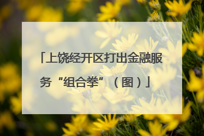 上饶经开区打出金融服务“组合拳”（图）