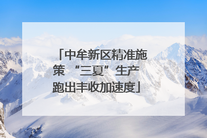 中牟新区精准施策 “三夏”生产跑出丰收加速度