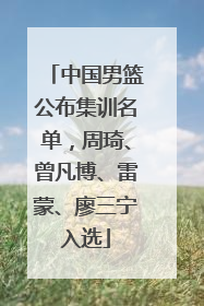中国男篮公布集训名单，周琦、曾凡博、雷蒙、廖三宁入选