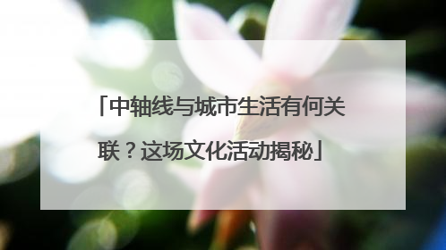 中轴线与城市生活有何关联？这场文化活动揭秘