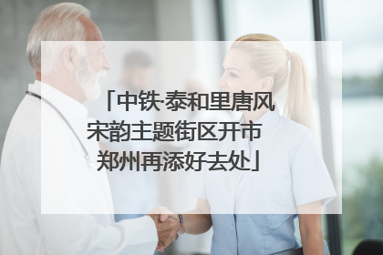 中铁·泰和里唐风宋韵主题街区开市 郑州再添好去处
