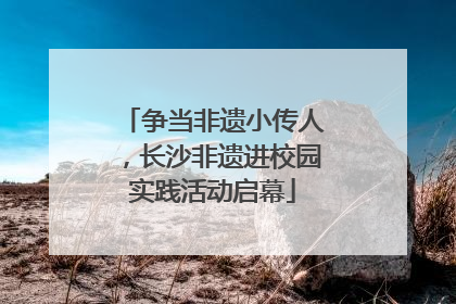 争当非遗小传人，长沙非遗进校园实践活动启幕