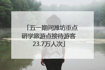 五一期间潍坊重点研学旅游点接待游客23.7万人次