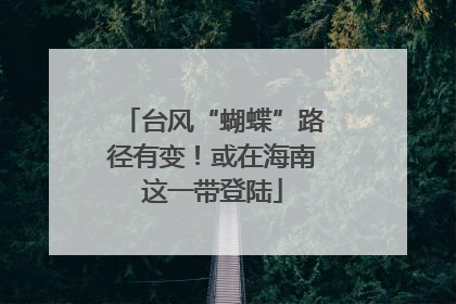 台风“蝴蝶”路径有变！或在海南这一带登陆