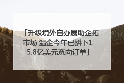 升级境外自办展助企拓市场 温企今年已拼下15.8亿美元意向订单