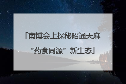 南博会上探秘昭通天麻“药食同源”新生态