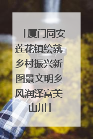 厦门同安莲花镇绘就乡村振兴新图景文明乡风润泽富美山川