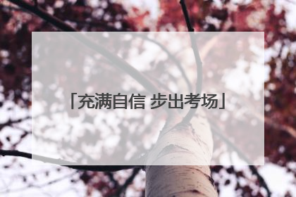 充满自信 步出考场