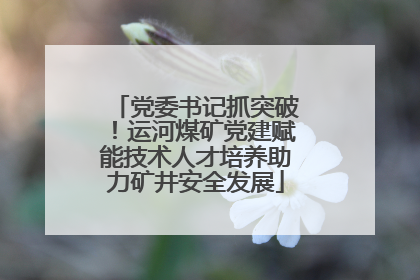 党委书记抓突破！运河煤矿党建赋能技术人才培养助力矿井安全发展