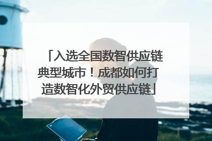 入选全国数智供应链典型城市！成都如何打造数智化外贸供应链