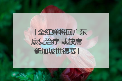 全红婵将回广东康复治疗 或缺席新加坡世锦赛
