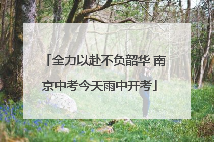 全力以赴不负韶华 南京中考今天雨中开考