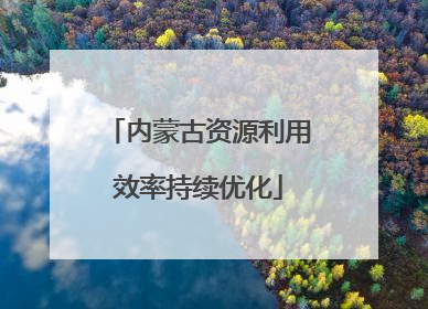 内蒙古资源利用效率持续优化