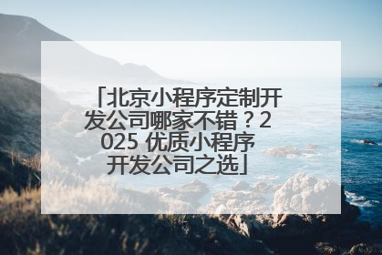 北京小程序定制开发公司哪家不错？2025 优质小程序开发公司之选